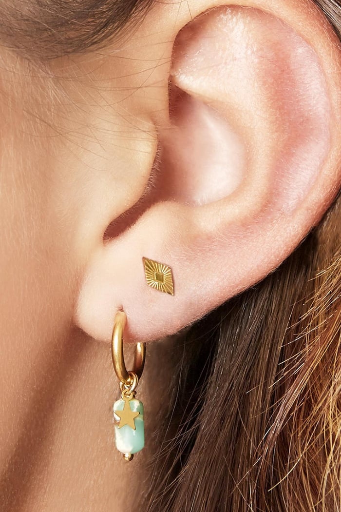 Earrings Small Copper Gold Color Stainless Steel h5Picture2